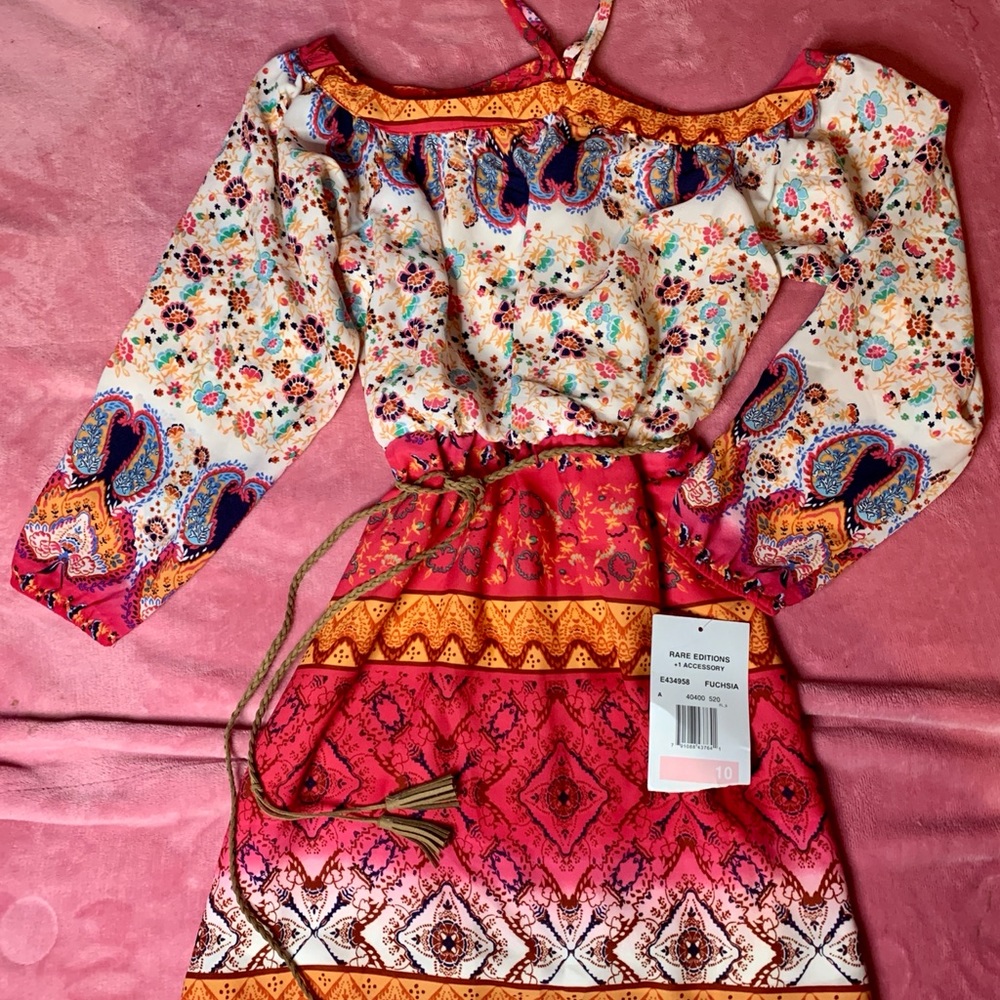 ⭐️Rare Editions Bohemian Dress Girls Size 10⭐️